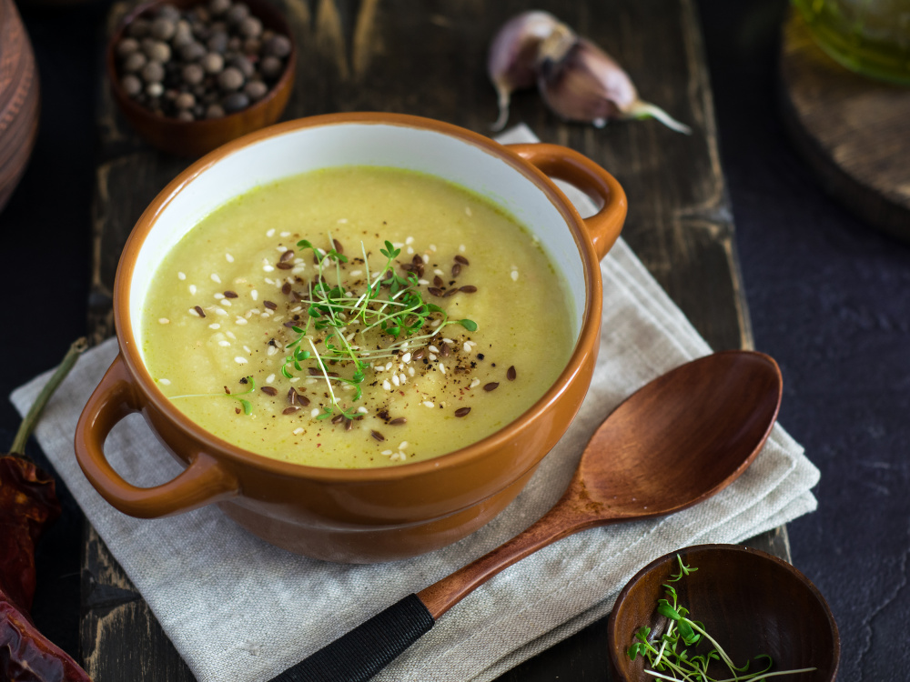 Крем-суп из фасоли и цветной капусты