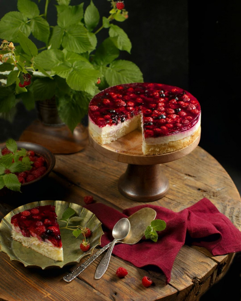 Рецепт Творожный пирог с персиками