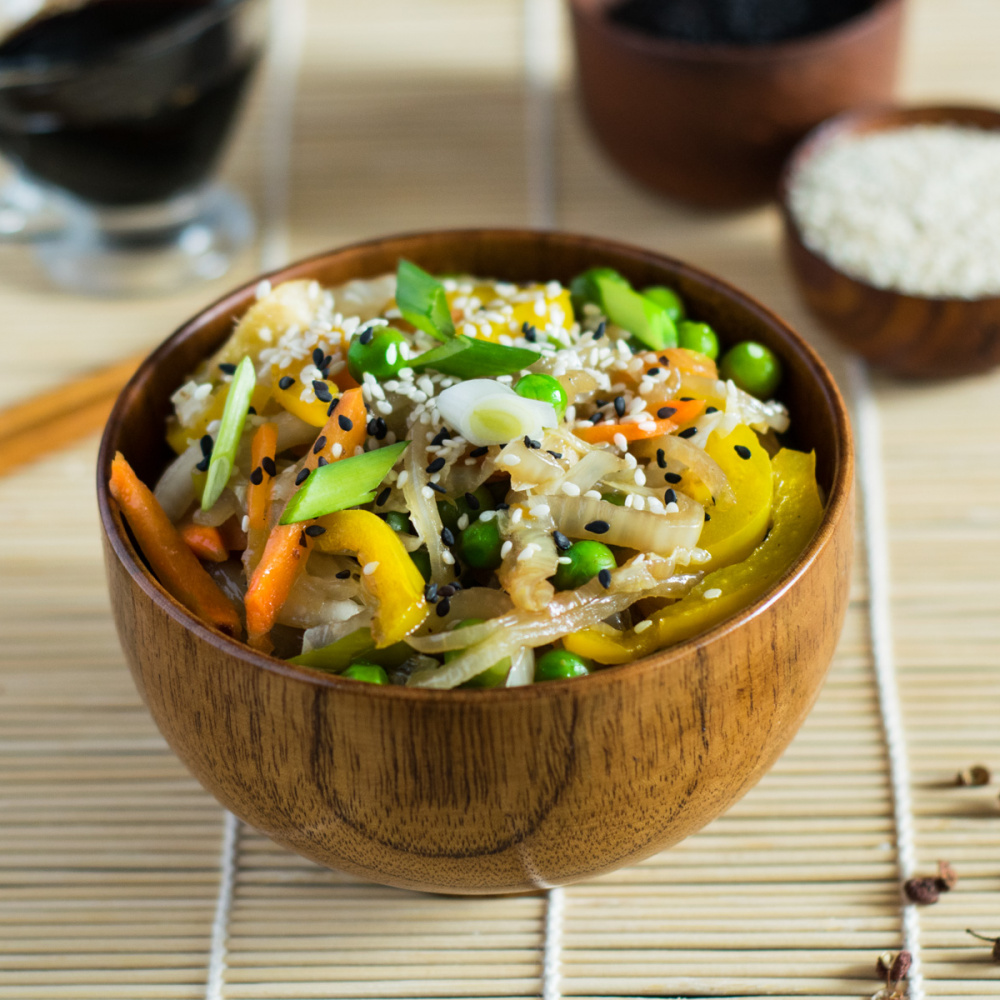 Китайская кухня: Стир-фрай из овощей и говядины (Цинцай чаонюжоу) рецепт с фото