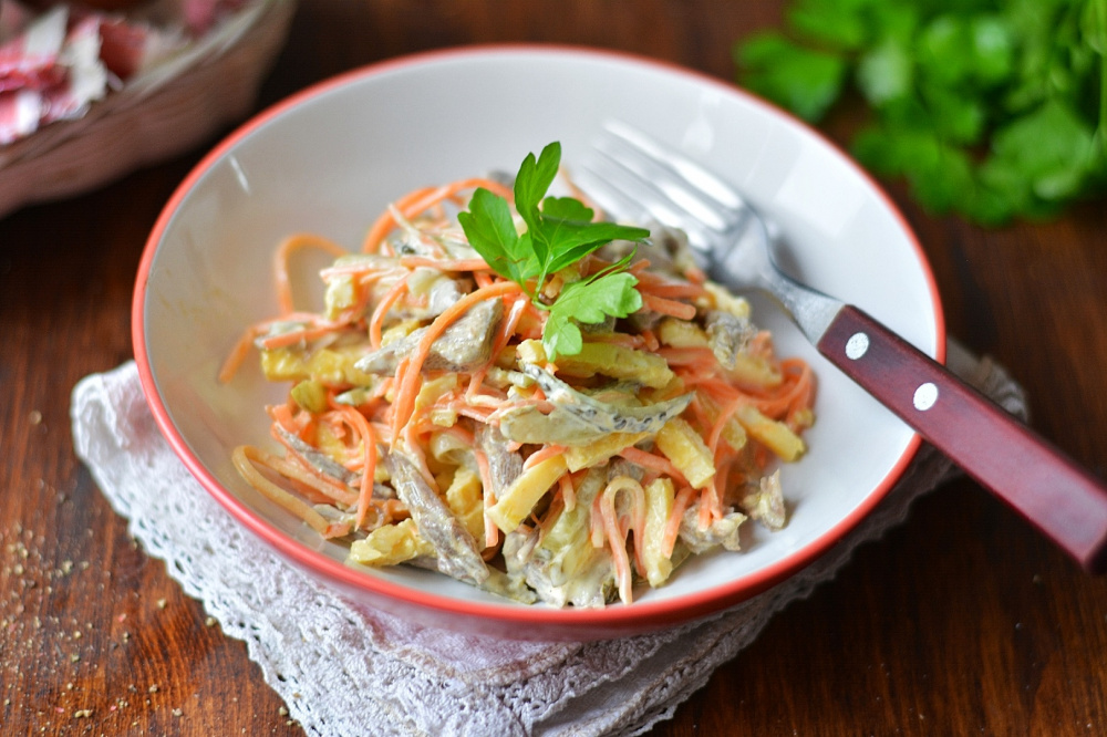 Теплый салат «Presto с омлетом», пошаговый рецепт на ккал, фото, ингредиенты - Яна