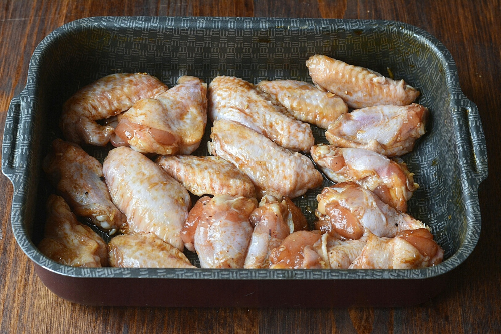 Куриные крылышки в медовом маринаде 