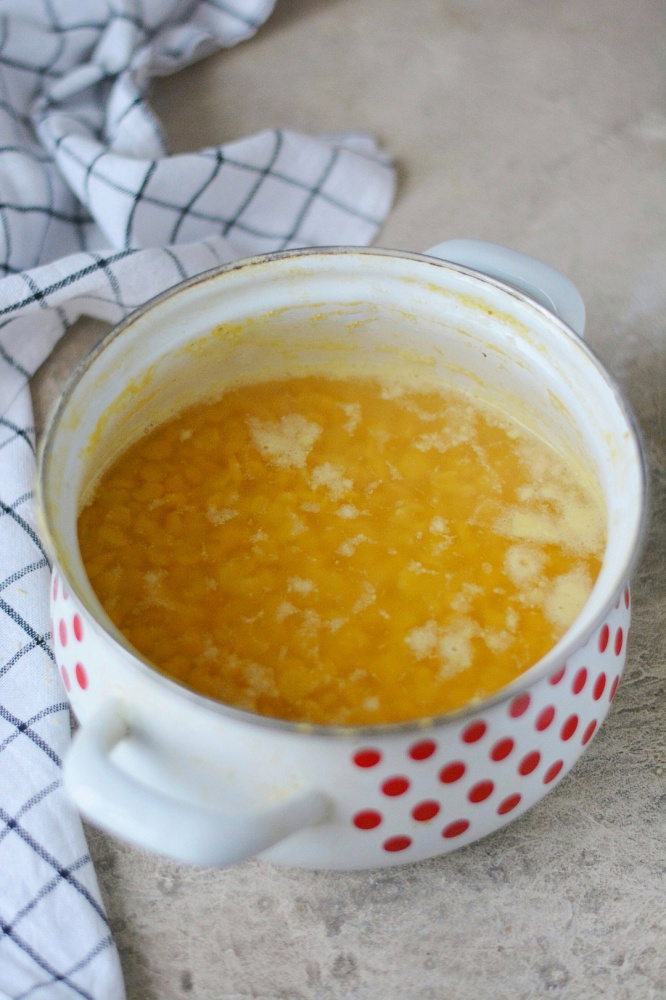 Рецепт: Гороховый суп с фрикадельками - с фаршем из индейки