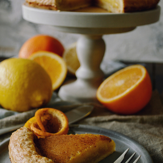 Пирог с апельсиновым курдом